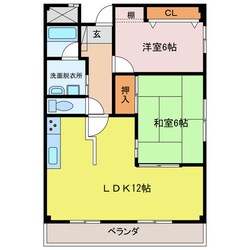 神辺中央マンションの物件間取画像